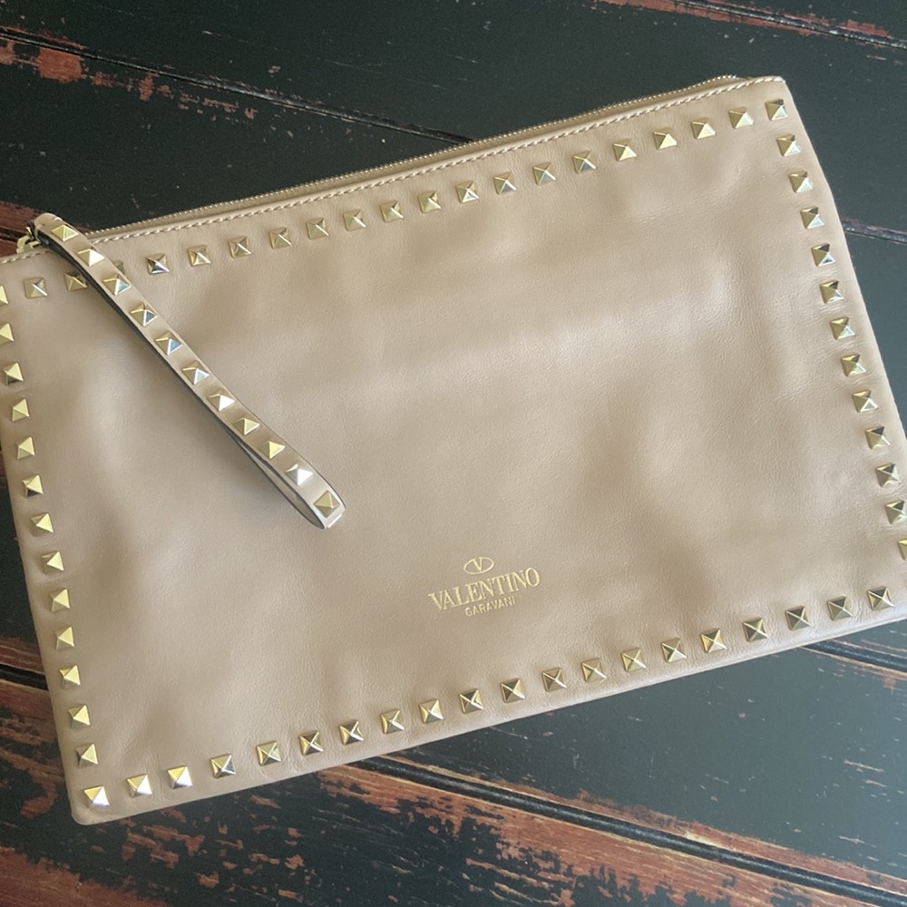 Valentino Garavani Leather Clutch